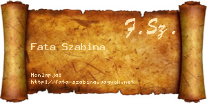Fata Szabina névjegykártya
